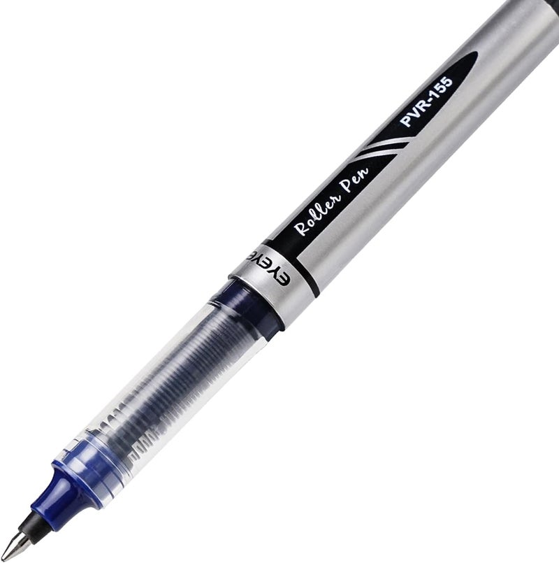 EYEYE Rollerball Pens 0.7mm, 6 Black 6 Blue Medium Point Roller Ball Pen Quick Dry, Liquid Ink Pens Fine Point Smooth Writing Pen for Journaling, Note Taking, Office, School Supplies - Image 5